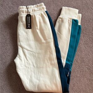 Kangol Cream and Teal Sweatpants